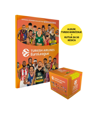 2024-25 TURKISH AIRLINES EUROLEAGUE TVRDO KORIČENJE ALBUM + KUTIJA
