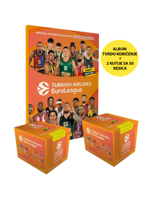 2024-25 TURKISH AIRLINES EUROLEAGUE TVRDO KORIČENJE ALBUM +  2 KUTIJE